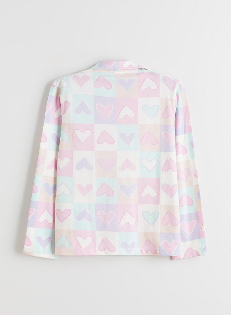 LC WAIKIKI Collared Neck Girls' Pyjama Set - Image 4